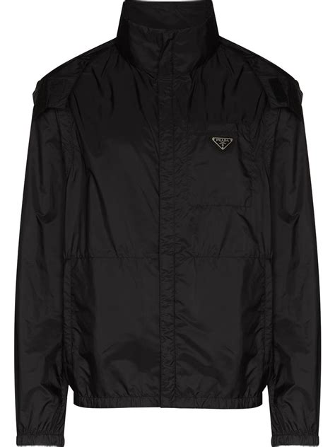 prada jacket with removable sleeves|prada men's raincoat.